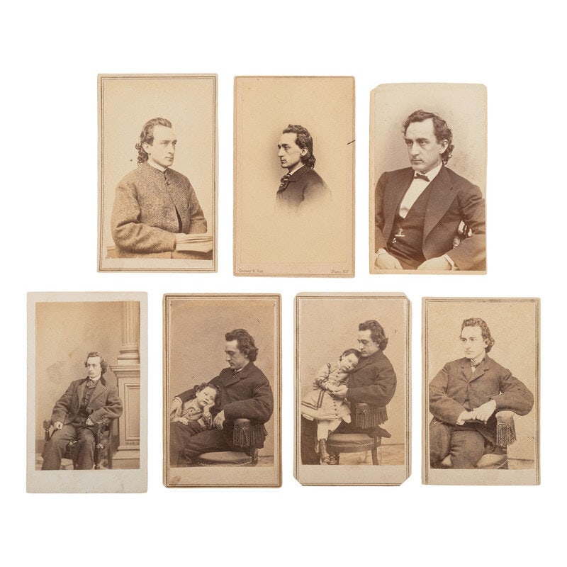 [Lincoln, Abraham] Group of Seven Carte de Visites of Edwin Booth : [Lincoln, Abraham] Group of Seven Carte de Visites of Edwin Booth 7 CDVs of Edwin Booth, including studio portraits by Gurney (New York), T.R. Burnham (Boston), and Brady/E. & H.T. Anthony