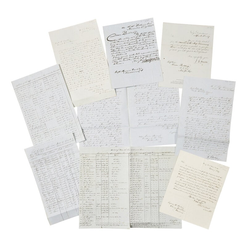 [Paulding, Hiram] Archive of Documents Related to Command of the USS Vincennes, ca. 1845  (1 of 1)