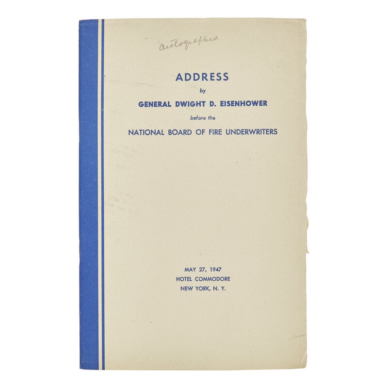 [Presidential] Eisenhower, Dwight D. Address by General Dwight Eisenhower before the National Board  - 2