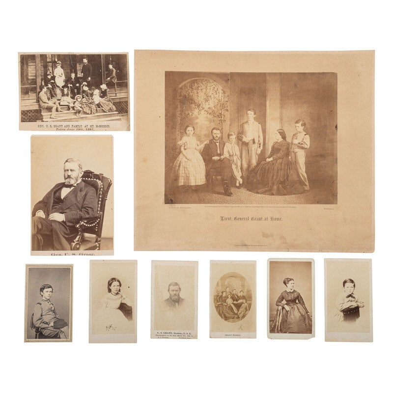 [Presidential] (Grant, Ulysses S.) Group of 15 Photographs and Prints of Grant and Family: [Presidential] (Grant, Ulysses S.) Group of 15 Photographs and Prints of Grant and Family Lot comprised of 15 photographs and prints of Ulysses S. Grant and his family. Images in varying conditions