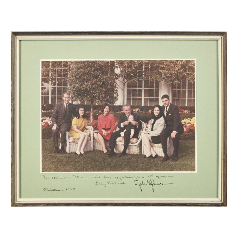 [Presidential] Johnson, Lyndon B. and Lady Bird Johnson. Group of Three Inscribed Photographs - 2