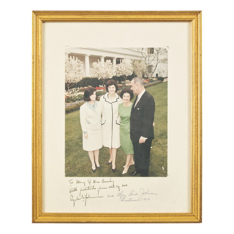 [Presidential] Johnson, Lyndon B. and Lady Bird Johnson. Group of Three Inscribed Photographs - 4
