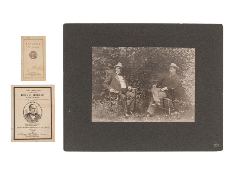 [Presidential] Photos and Imprints related to Grant, Bryan, McKinley, Roosevelt, and Wilson.  - 2