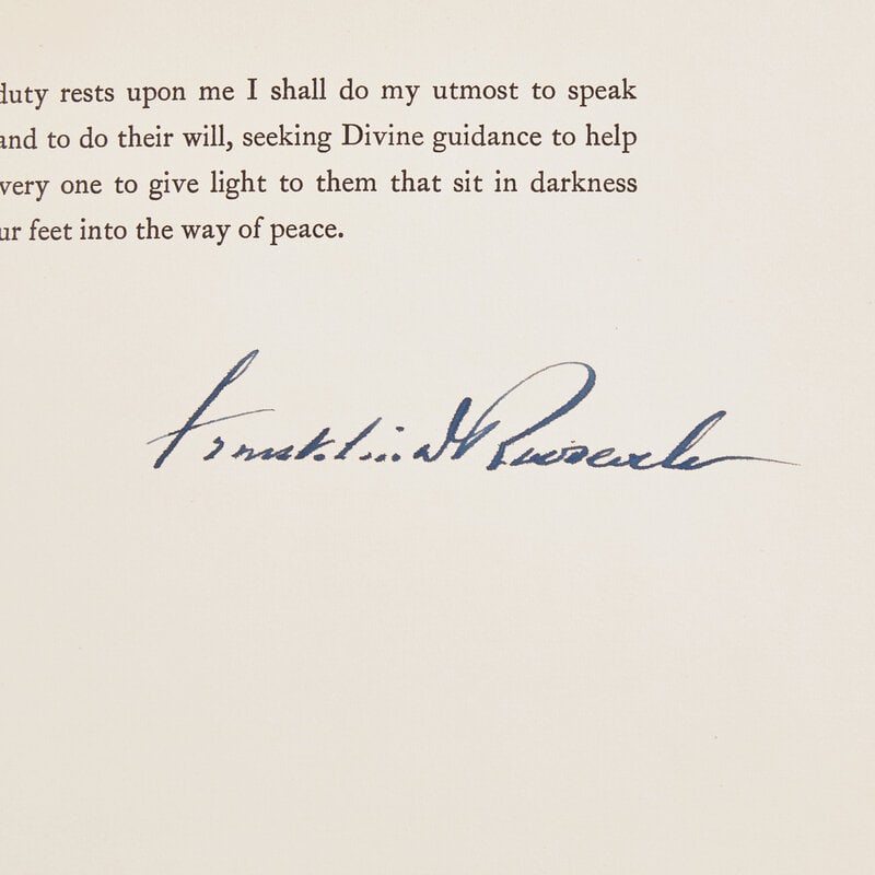 [Presidential] Roosevelt, Franklin D. Inaugural Address of Franklin D. Roosevelt...1937 - 2