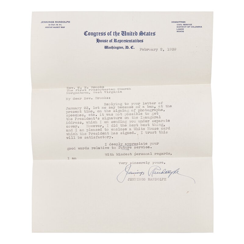 [Presidential] Roosevelt, Franklin D. Inaugural Address of Franklin D. Roosevelt...1937. - 2