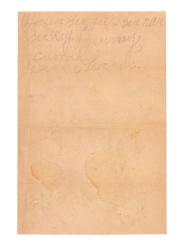 [Sports] Base Ball / Bishop College Vs. Texas College broadside with Bishop College postcard - 2