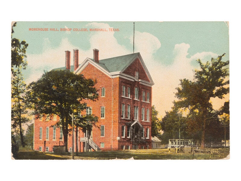 [Sports] Base Ball / Bishop College Vs. Texas College broadside with Bishop College postcard - 3