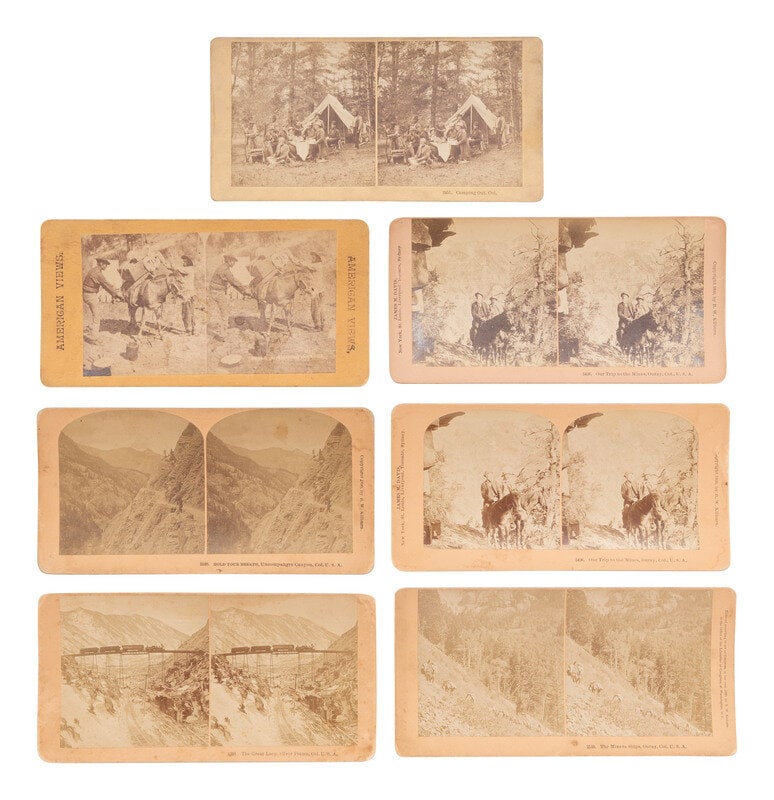 [Western Americana] Group of 15 Photos, Some with Photographic Interest incl Jackson and Hayden Surv: [Western Americana] Group of 15 Photos, Some with Photographic Interest incl Jackson and Hayden Survey scenes Lot comprised of 15 photographs documenting the American West. Images in varying