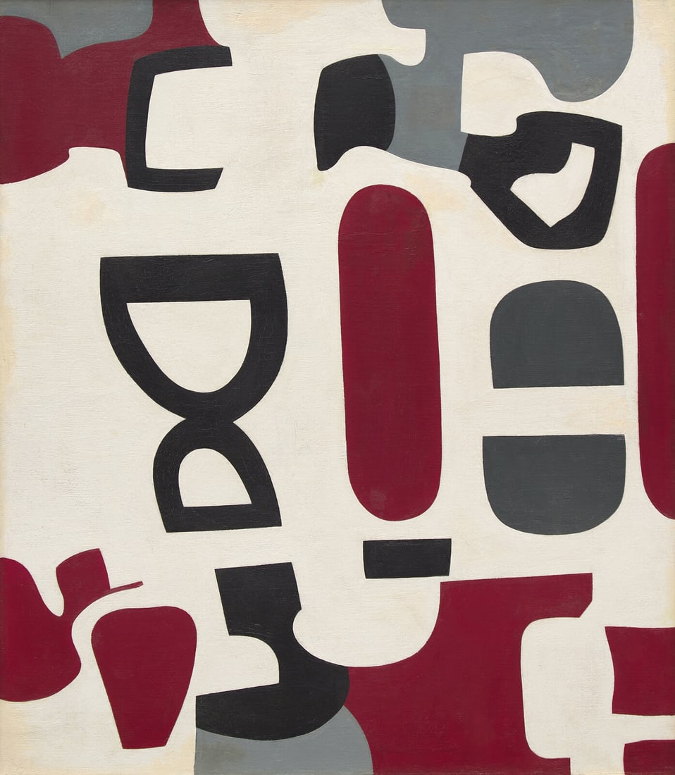 Nell Blaine (American, 1922-1996) Red and Black, 1945 (1 of 3)