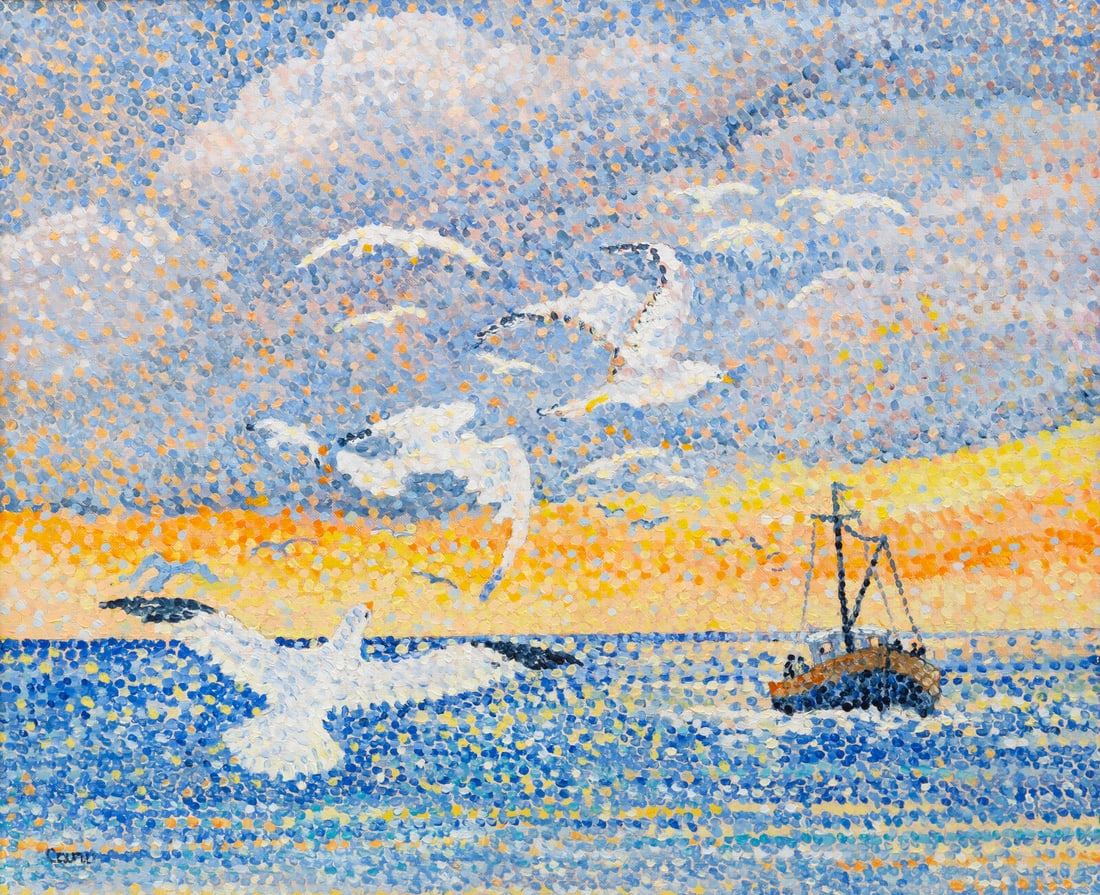 Yvonne Canu (French, 1921-2007) Les Mouettes (1 of 4)