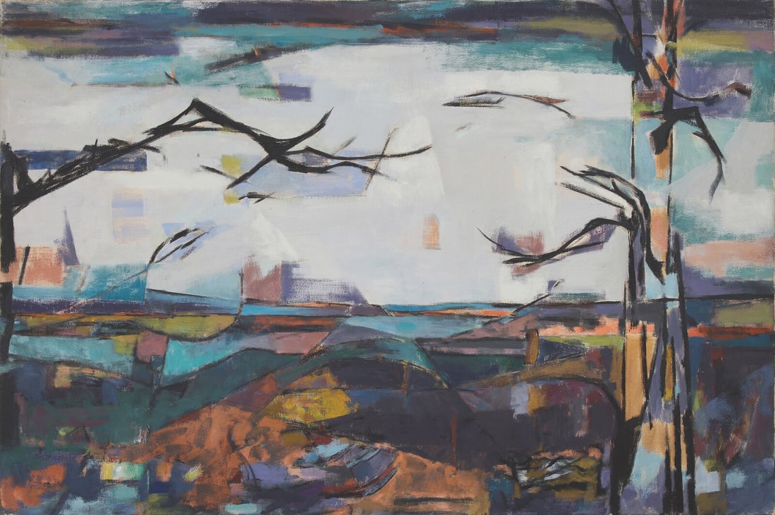 Judith Rothschild (American, 1921-1993) Motif #2, 1955: Judith Rothschild (American, 1921-1993) Motif #2, 1955 oil on canvas signed Rothschild (lower left) 24 x 36 inches. This lot is located in Philadelphia. Provenance: The Artist Private Collection, New