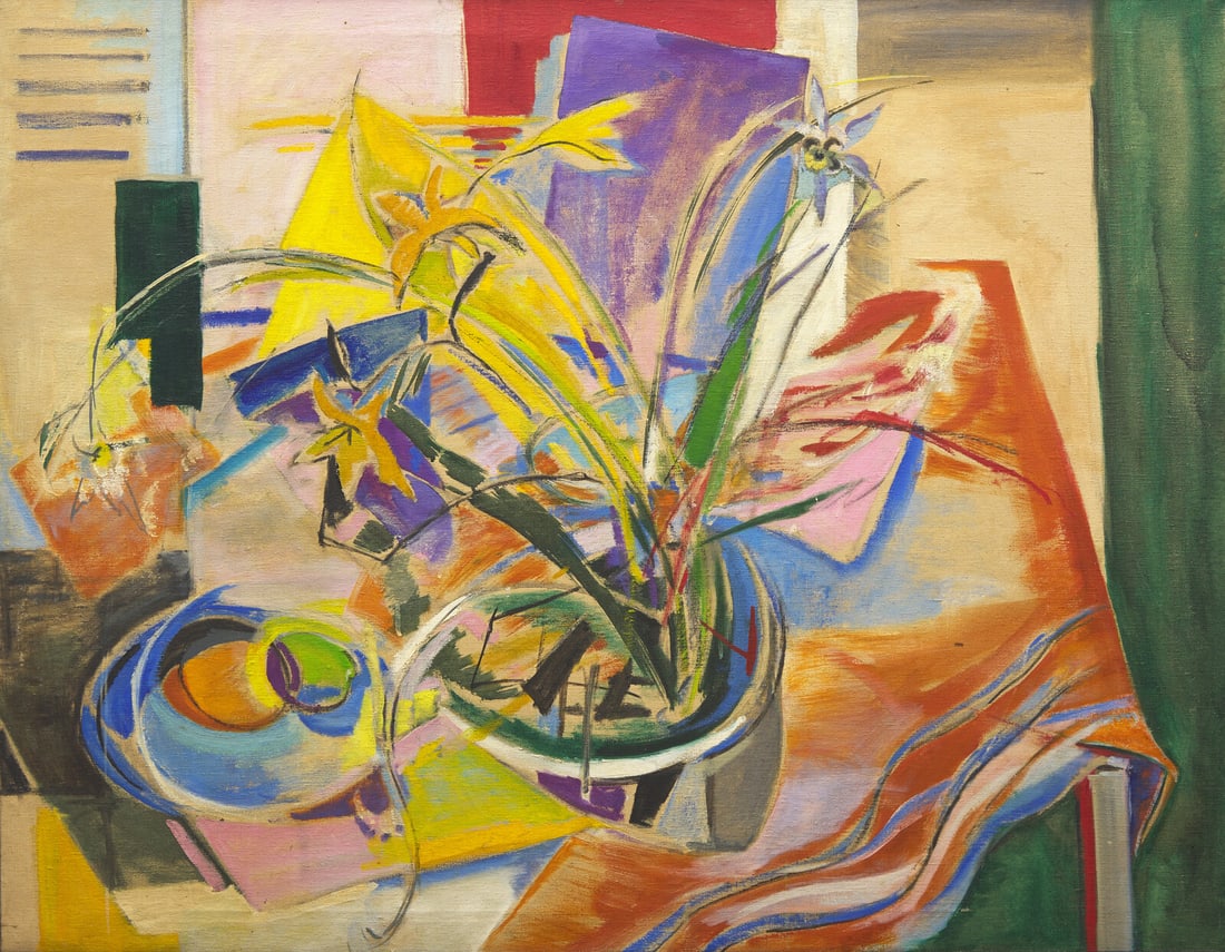 Jane Piper (American, 1916-1991) Still Life, 1951: Jane Piper (American, 1916-1991) Still Life, 1951 oil on canvas signed Jane Piper and dated (verso); signed again (on stretcher) 37 1/4 x 48 5/8 inches. This lot is located in Philadelphia. Provenance