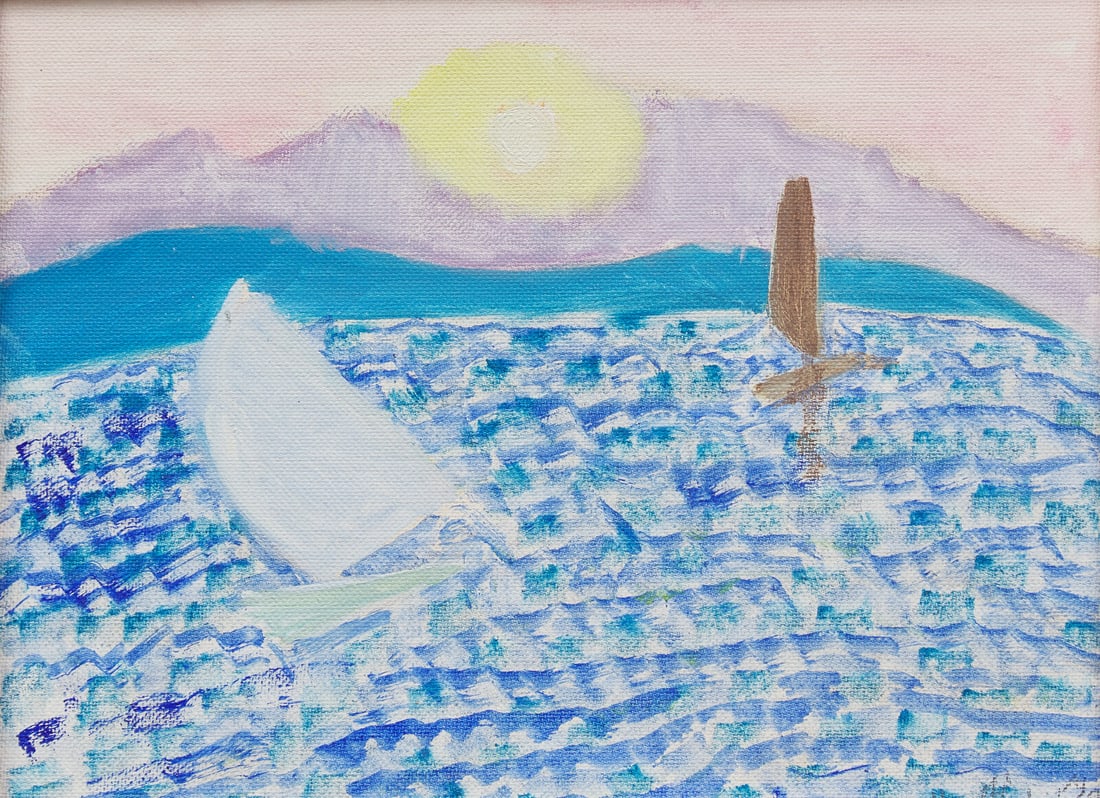 Sally Michel Avery (American, 1902-2003) Sails in Sunset Sea, 1982 (1 of 3)