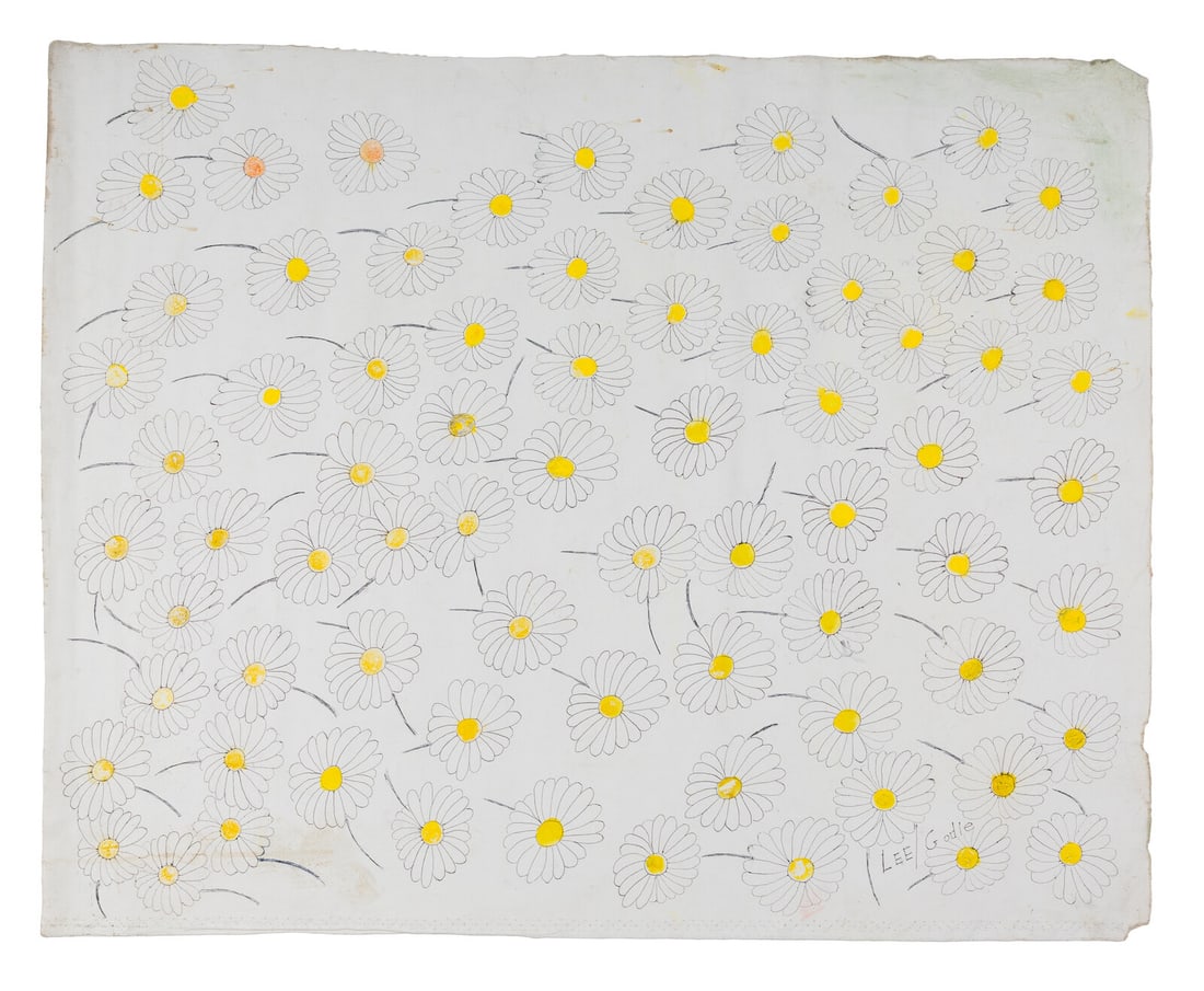 Lee Godie (American, 1908-1994) Daisies (1 of 2)