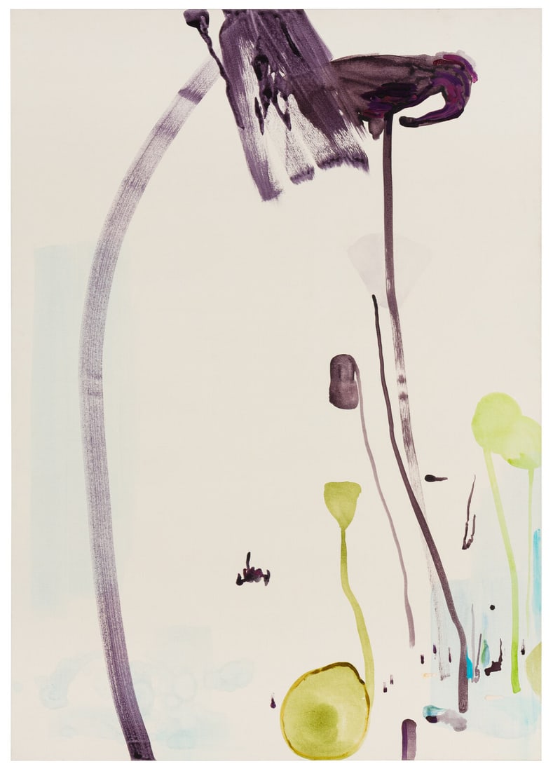 Portia Hein (American, b. 1971) The First of Many, 2003: Portia Hein (American, b. 1971) The First of Many, 2003 oil and watercolor on canvas signed Portia Hein, titled and dated (verso) 80 x 56 inches. Property from the Collection of Betsy and Bud Knapp, E