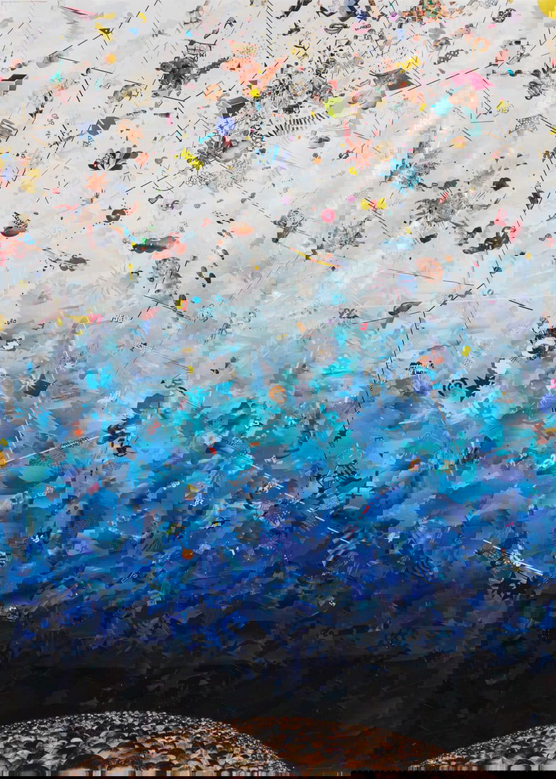 Tom Friedman (American, b. 1965) Hi, 2007: Tom Friedman (American, b. 1965) Hi, 2007 collage on paper 108 x 78 inches. Property from the Collection of Betsy and Bud Knapp, Edwards, Colorado This lot is located in Chicago. Provenance: Gagosian