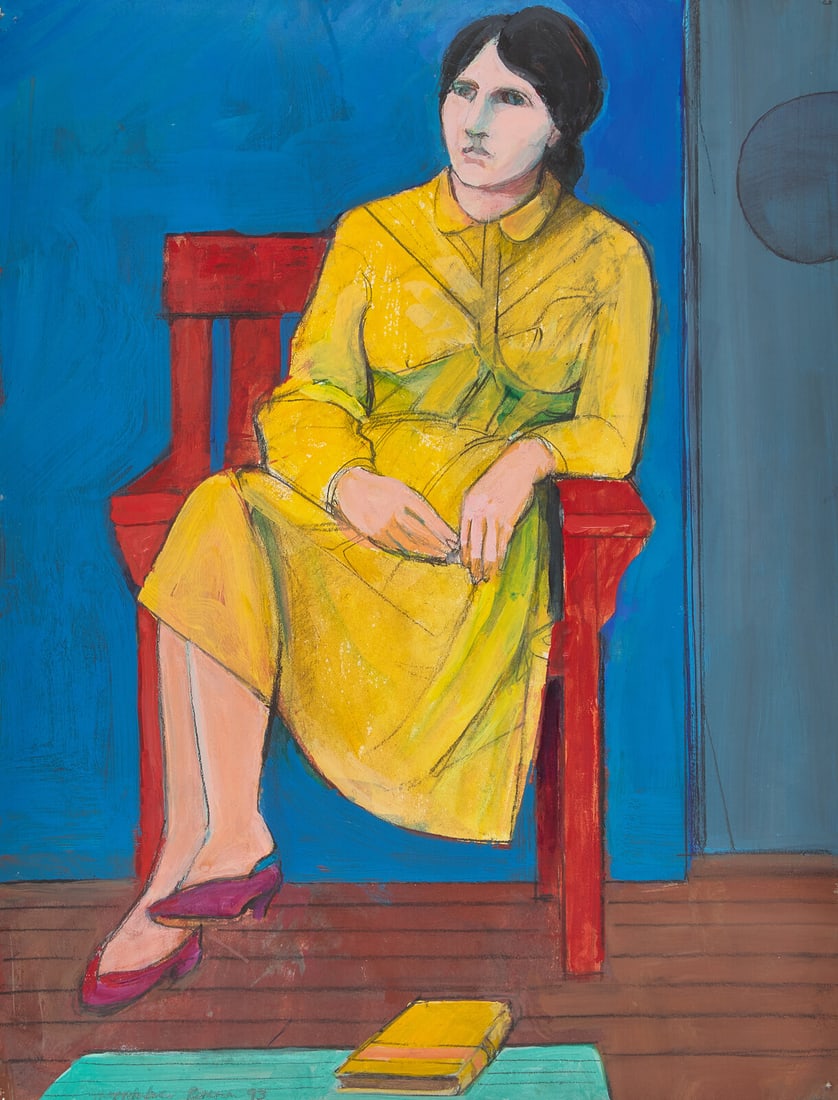 William Theophilus Brown (American, 1919-2012) Figure in Red Chair, 1993 (1 of 3)