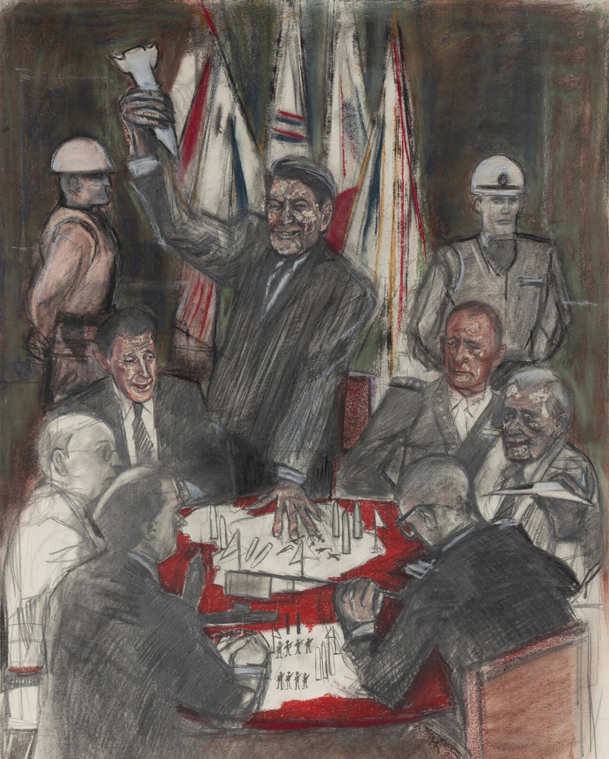 Paul Marcus (American, b. 1953) Games People Play, 1985: Paul Marcus (American, b. 1953) Games People Play, 1985 graphite and pastel on paper signed P. Marcus (lower right) 37 1/2 x 30 inches. Property Sold to Benefit Cleveland Clinic This lot is located in