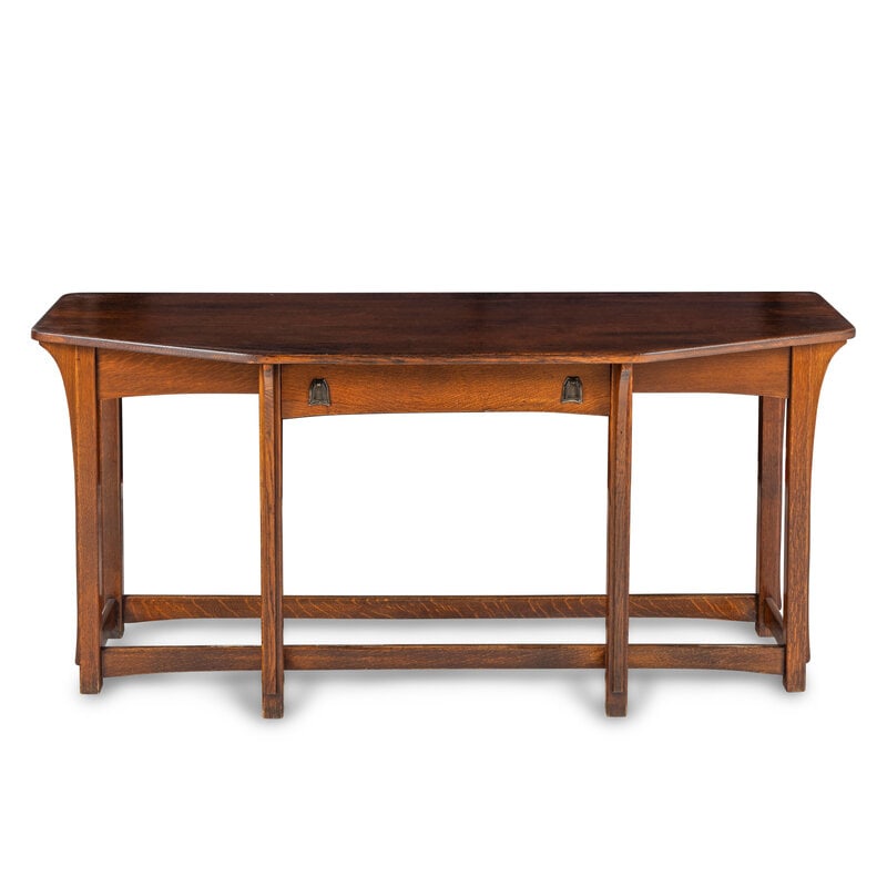 An Arts and Crafts Style Oak Console Table (1 of 2)