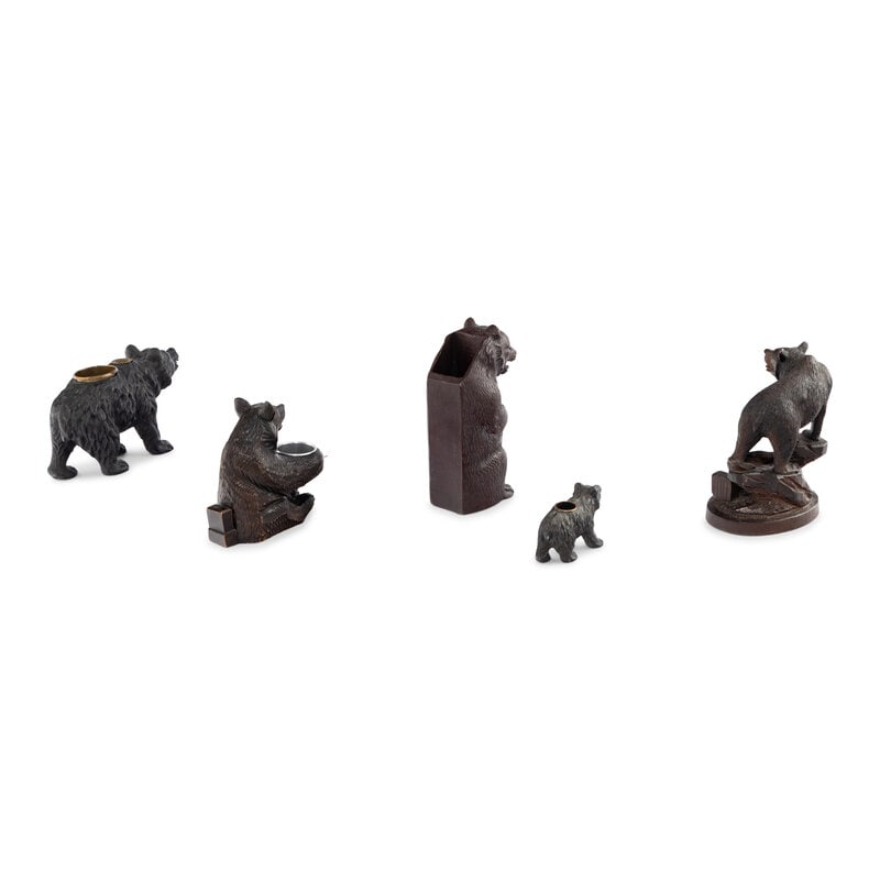 Five Black Forest Bear Table Objects - 2