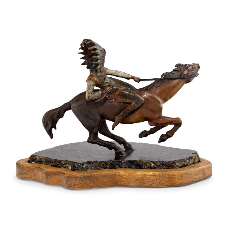 Attributed to Vic Payne (American, b. 1960) Chief on Horseback - 2