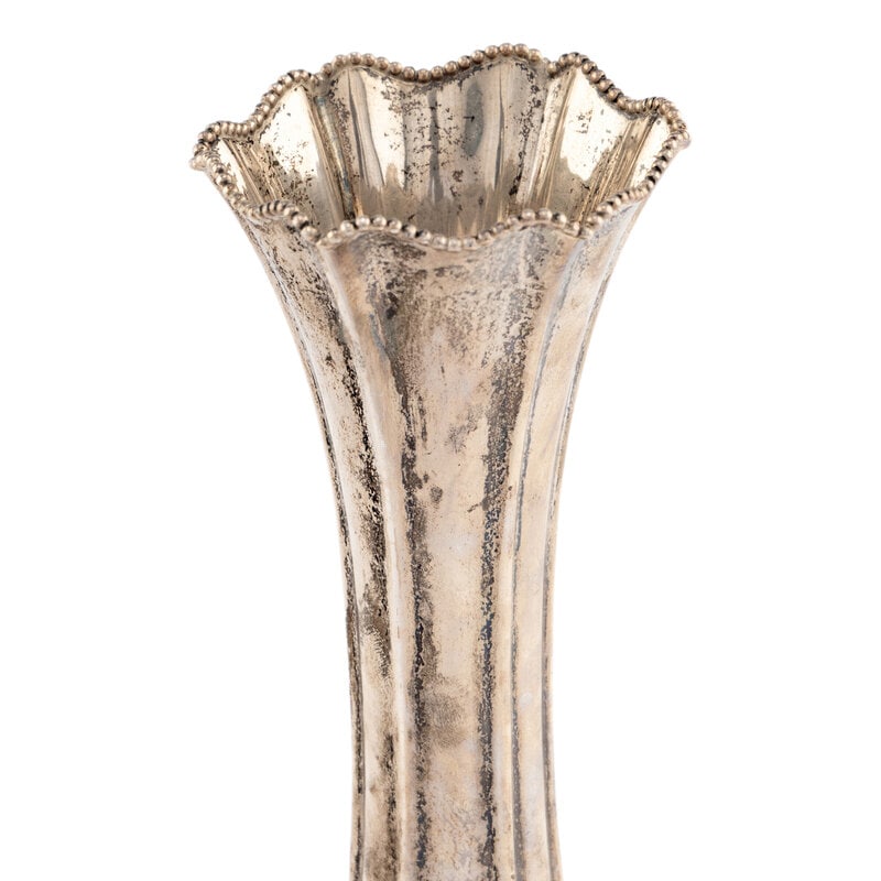A Reed and Barton Silver Fluted Vase - 3