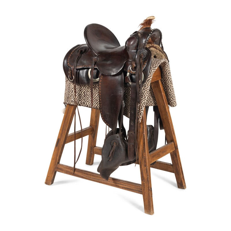 A High Backed Western Saddle, by Duhamel Co. Makers, Rapid City - 2