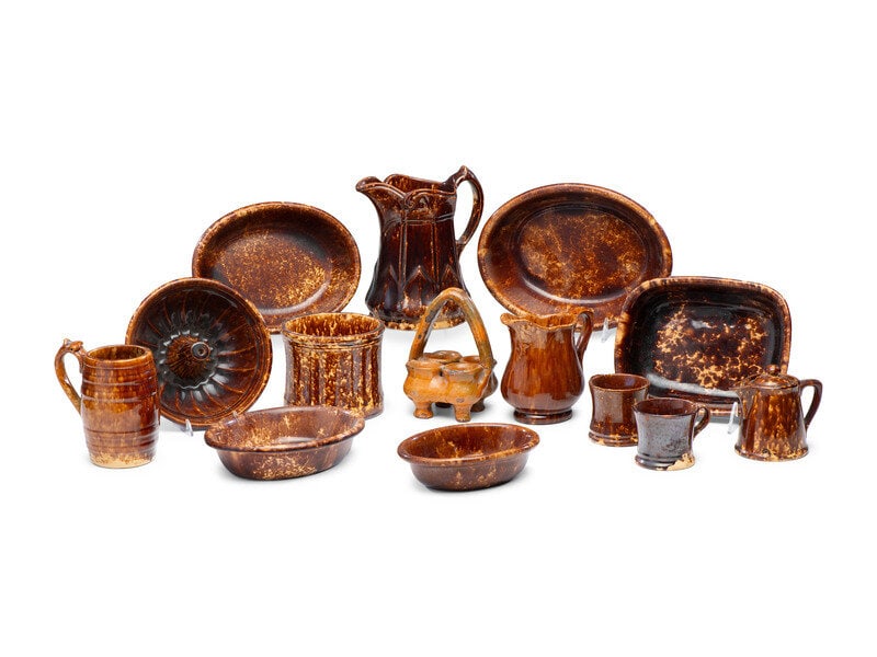 Thirteen Rockingham Glazed Table Articles (1 of 5)