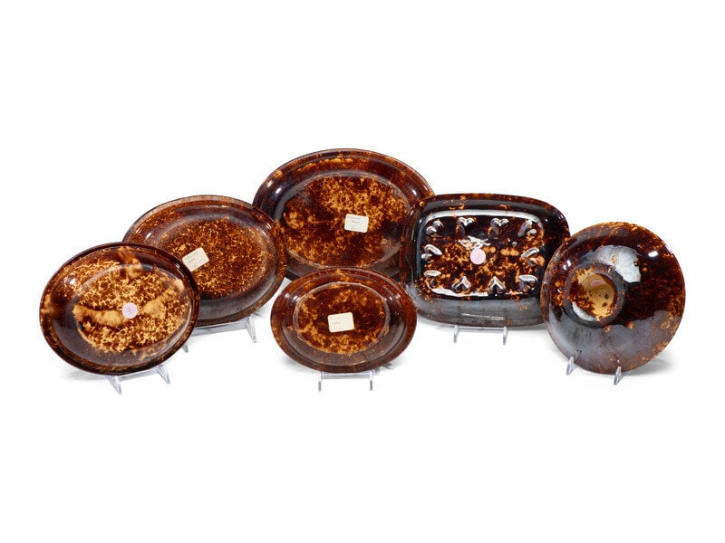 Thirteen Rockingham Glazed Table Articles - 3