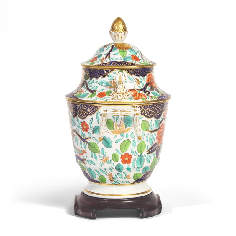 A Fine Coalport Parcel Gilt Porcelain Ice Cooler - 2