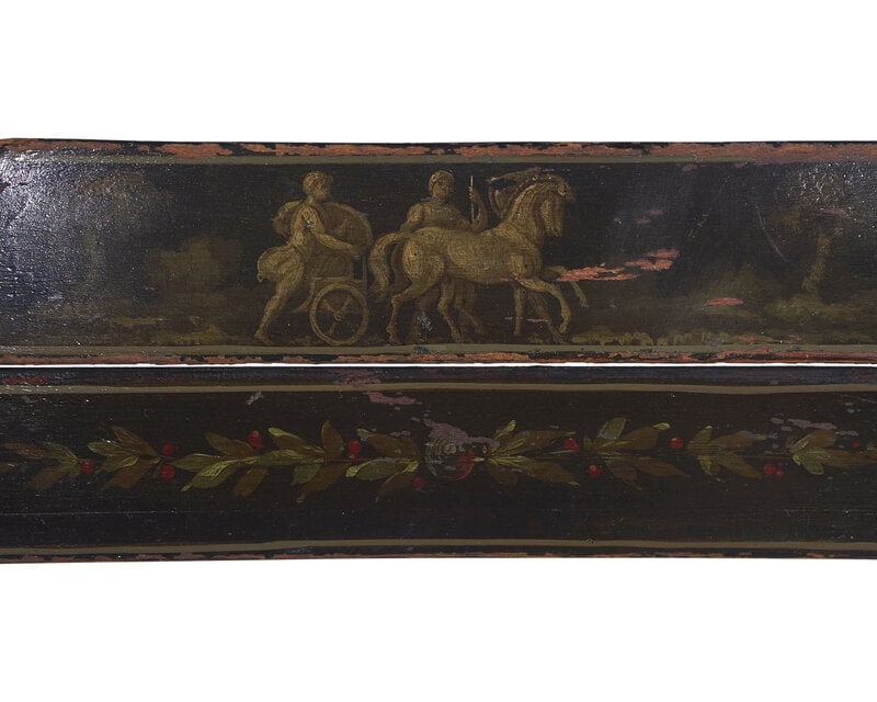 A Pair of Regency Ebonized and Grisaille-Decorated Armchairs - 4