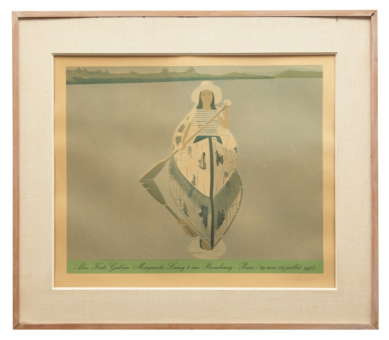 Alex Katz (American, b. 1927) Good Afternoon, Galerie Marguerite Lamy, Beaubourg, Paris Exhibition P: Alex Katz (American, b. 1927) Good Afternoon, Galerie Marguerite Lamy, Beaubourg, Paris Exhibition Poster, 1975 off-set lithographic poster signed and numbered 290 in pencil; inscribed with dedication