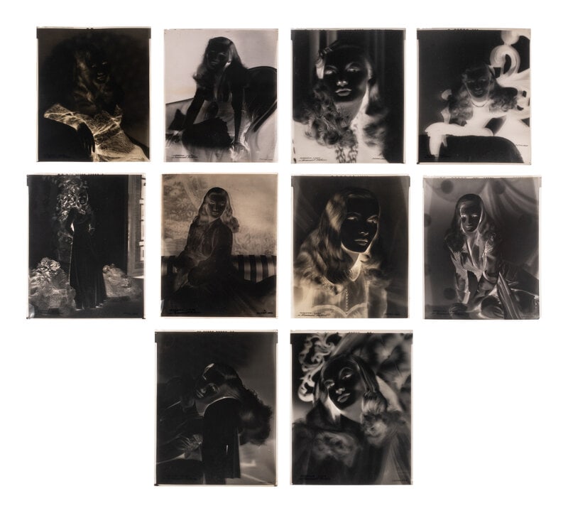 [HOLLYWOOD PHOTOGRAPHY]. A group of 17 photographic portrait negatives and transparencies of Veronic - 2