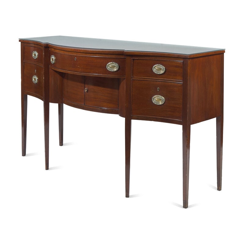 A Federal Style Serpentine Mahogany Sideboard - 2