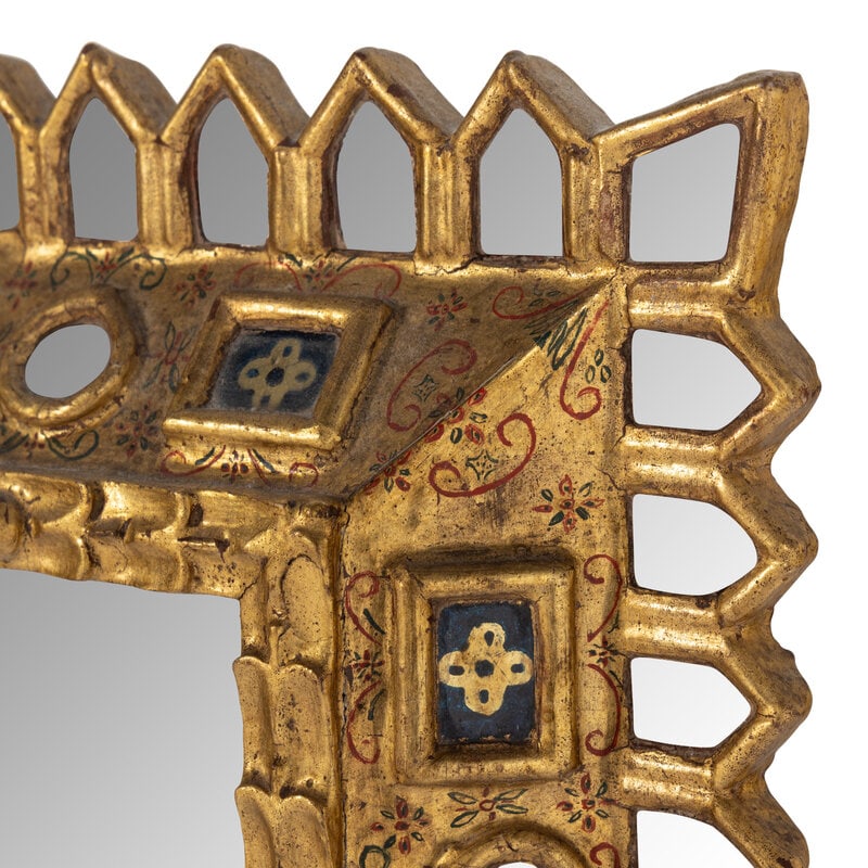 A Spanish Baroque Style Giltwood Mirror - 2