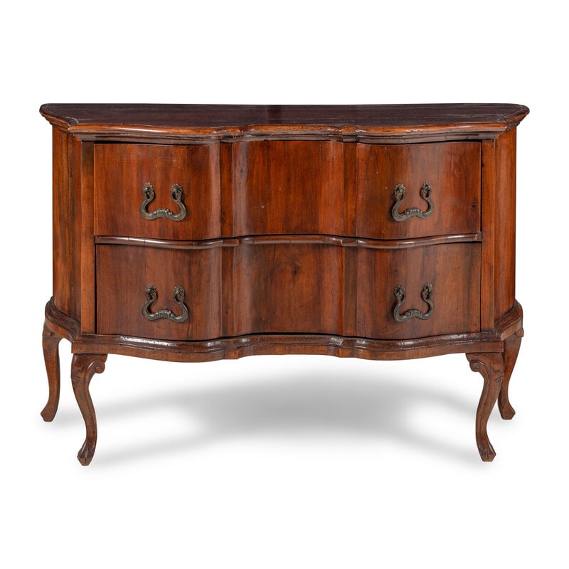 An Italian Rococo-Style Walnut Chest (1 of 2)