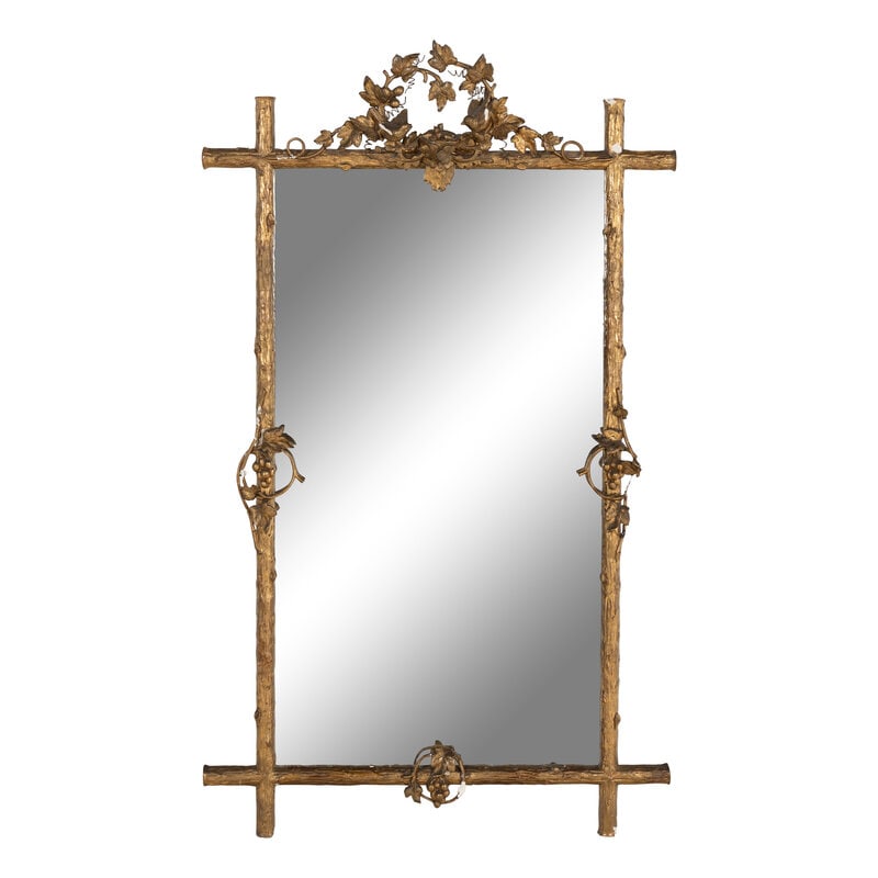 A Continental Carved Giltwood and Gesso Mirror  (1 of 2)