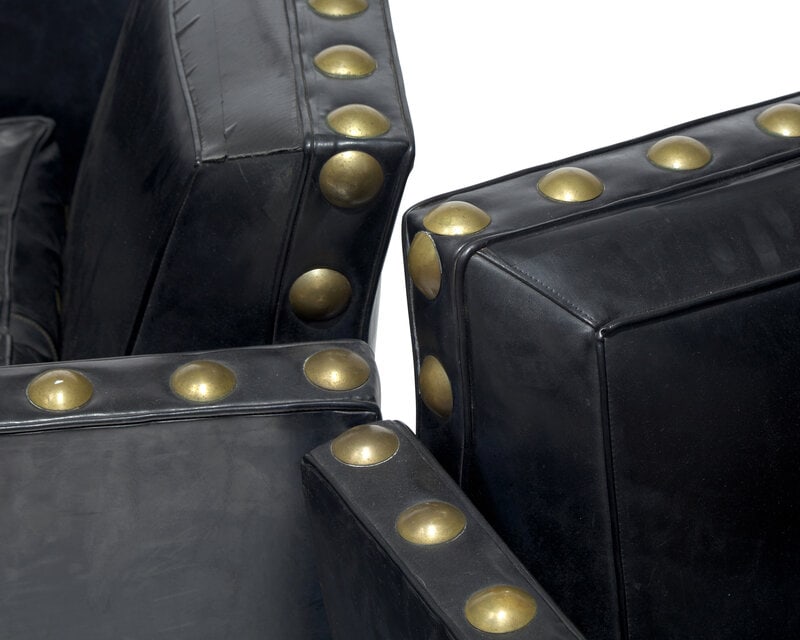 Siebe Baker 20th Century Pair of Revolving Vinyl Club Chairs, c. 1960 - 3