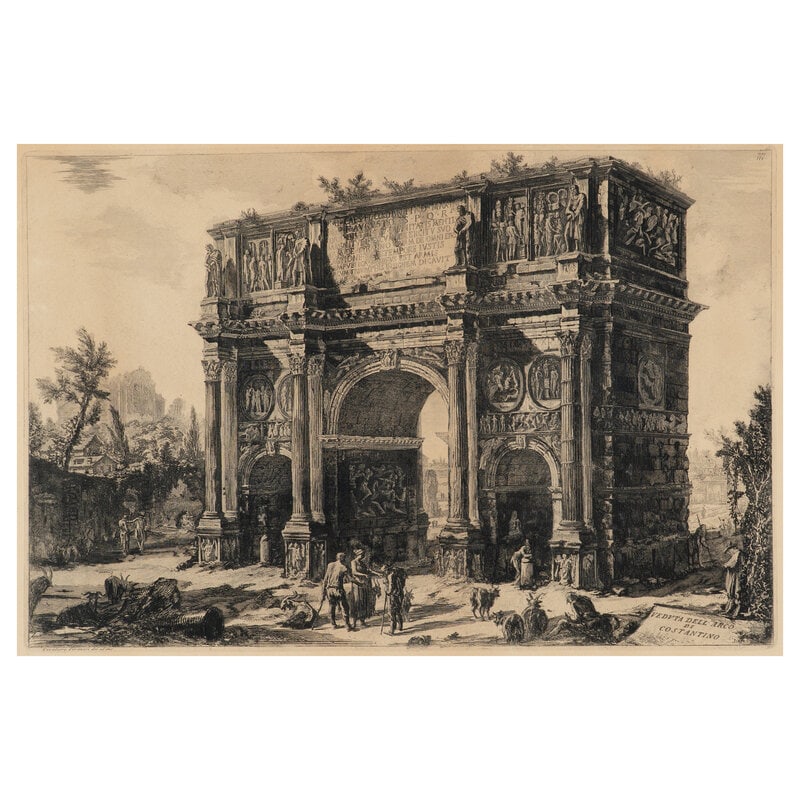 Giovanni Battista Piranesi (Italian, 1720-1778) A pair of Veduta dell'Arco di Constantino; Veduta de - 4