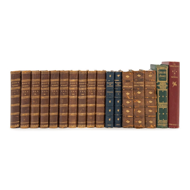 A Group of Seventeen Books and Bindings of English Literature: A Group of Seventeen Books and Bindings of English Literature A group of seventeen Books and Bindings of English Literature Including The Works of Thomas Hood. London: Moxon, Son & Co., 1869.
