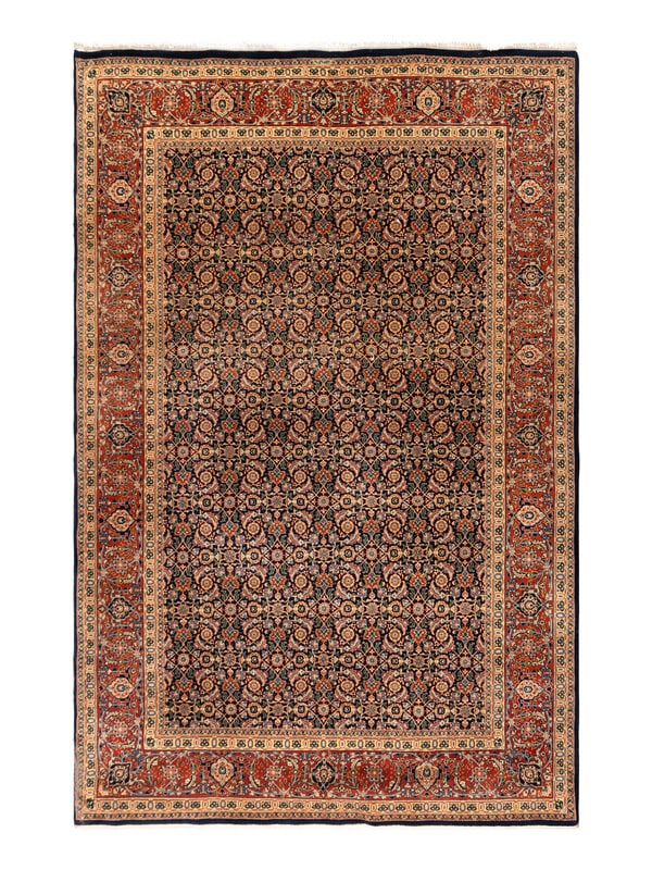 A Bidjar Rug: A Bidjar Rug Mid 20th Century This lot is located in Chicago. ConditionNo significant damage or repairs. Gentle signs of wear from use. Could be cleaned, but ready to place overall. 