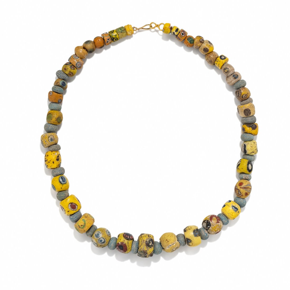 A Phoenician Glass Eye Bead Necklace: A Phoenician Glass Eye Bead Necklace Circa 6th-2nd Century B.C. Length 40.5 cm (16 inches). Provenance: Private Collection, New York, 2000s.
