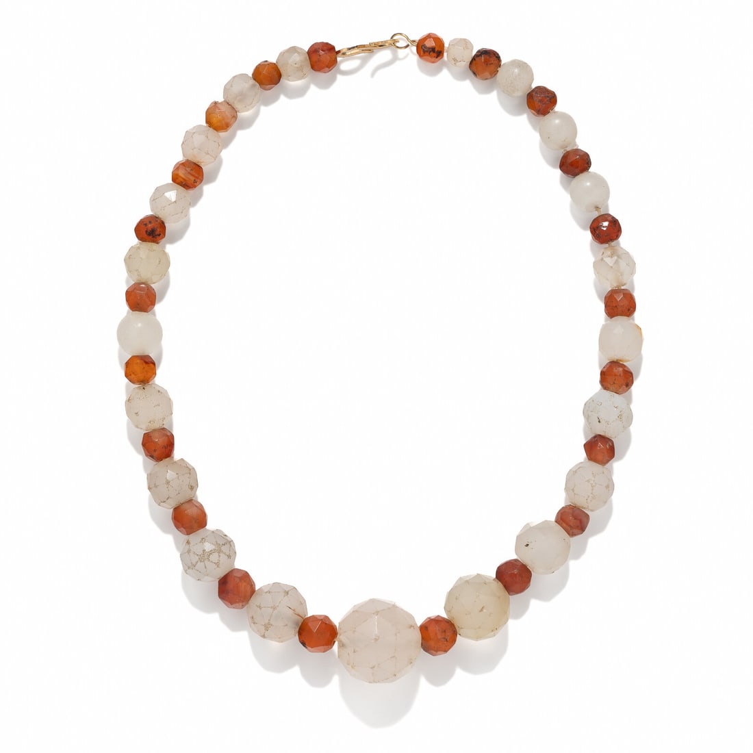 A Sasanian Rock Crystal and Carnelian Bead Necklace (1 of 2)