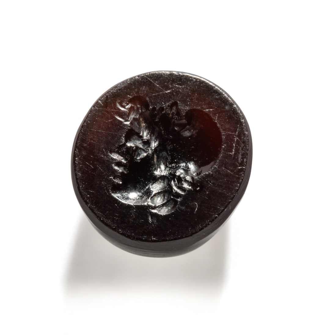 A Roman Onyx Ring Stone with a Gryllos: A Roman Onyx Ring Stone with a Gryllos Circa 1st-2nd Century A.D. Length 1.8 cm (3/4 inch). Provenance: Private Collection, New York, 2000s.