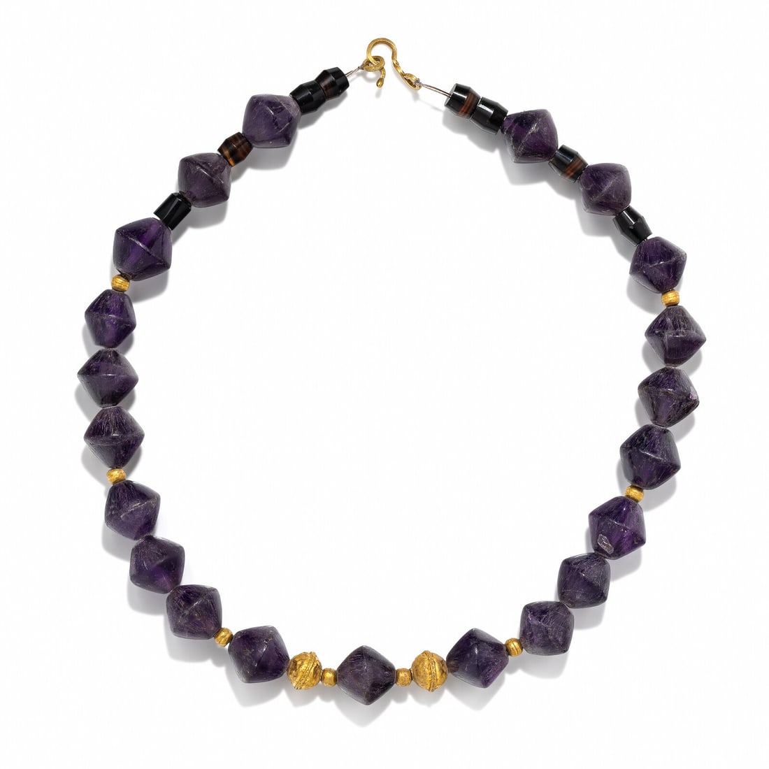 A Greek Amethyst and Gold Bead Necklace (1 of 2)