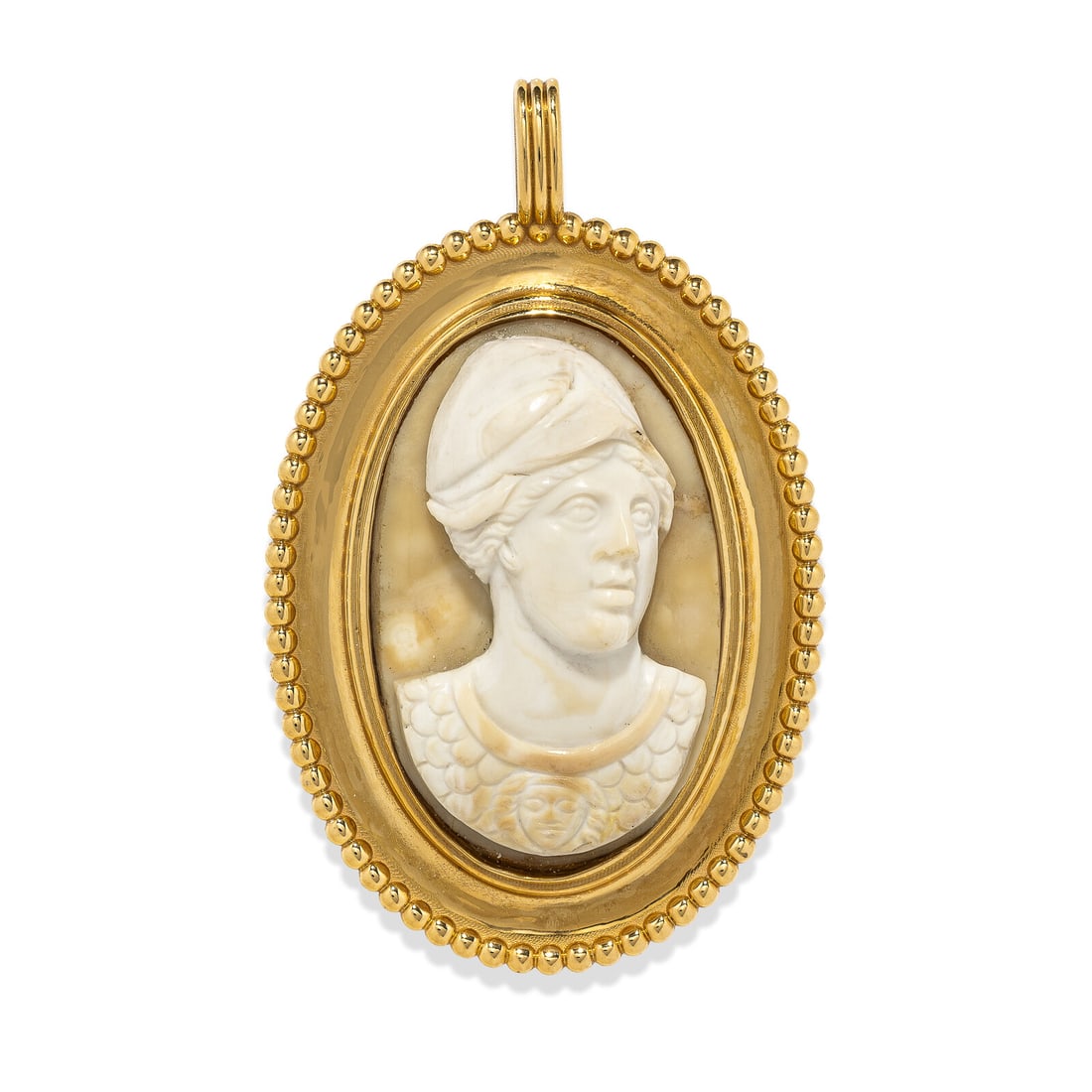 An Agate Cameo Bust of the Goddess Athena (1 of 2)