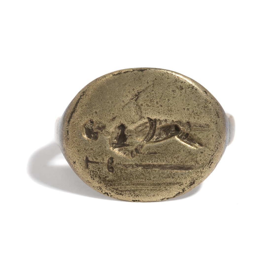 A Greek Electrum Ring Bezel - 2