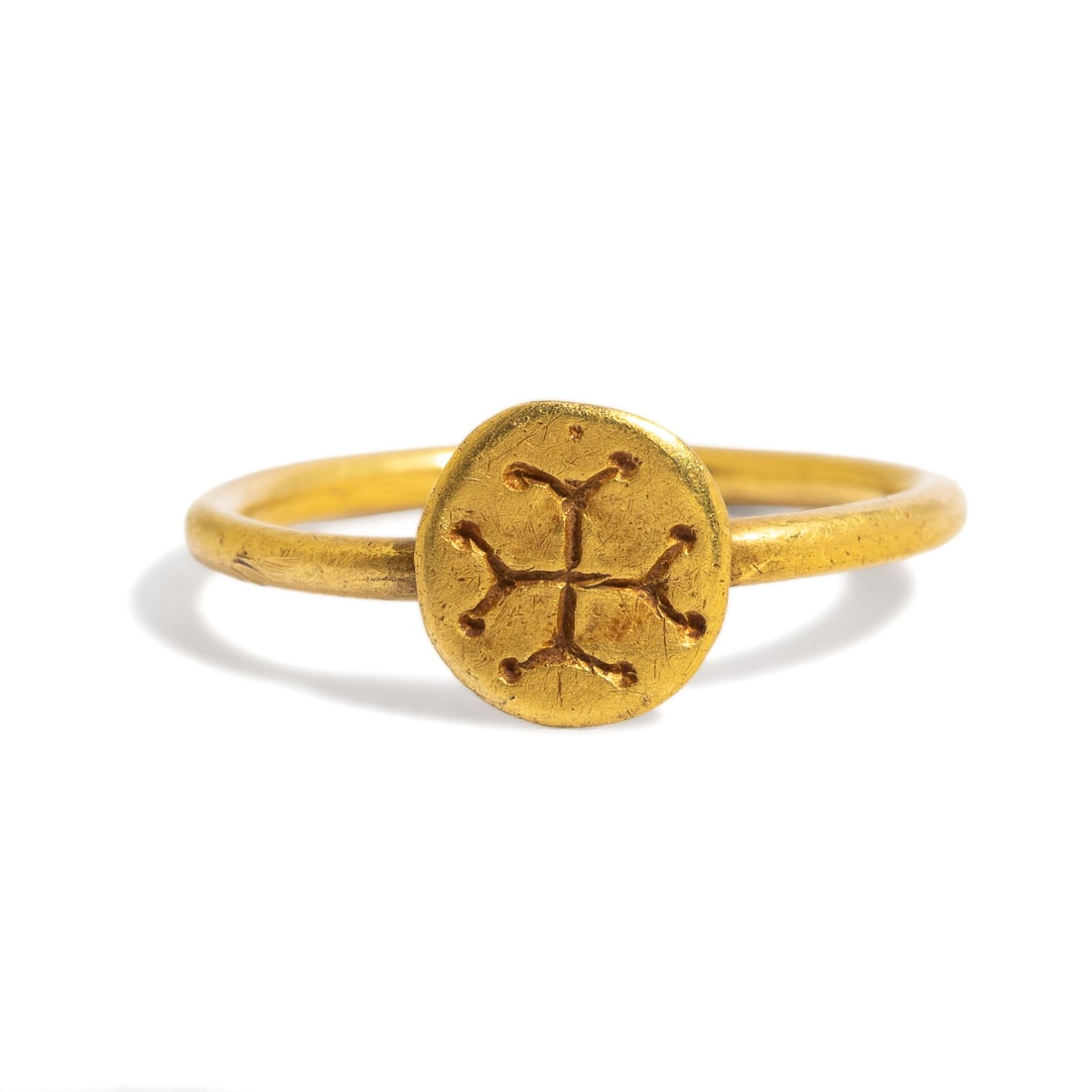 A Byzantine Gold Cross Ring - 2