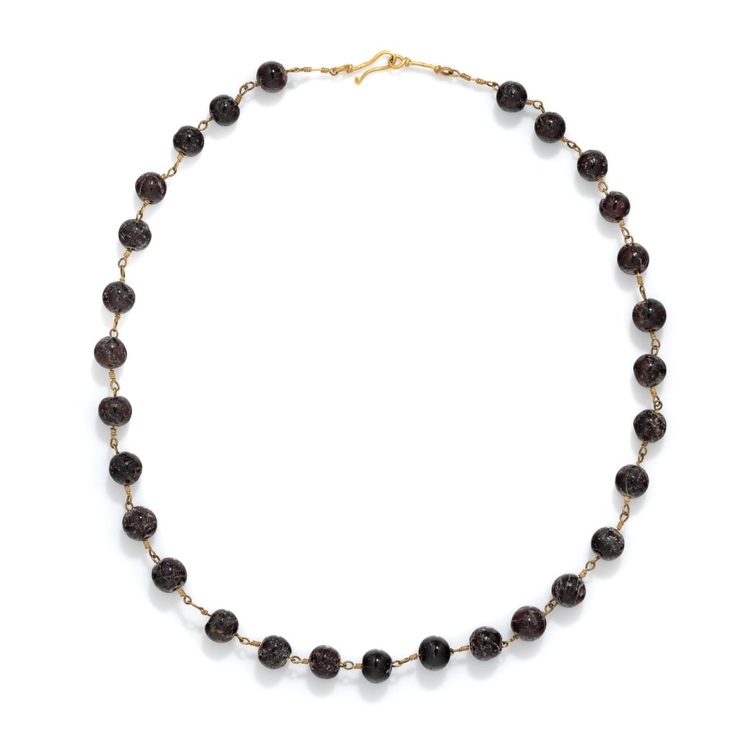 An Islamic Gold and Garnet Bead Necklace (1 of 2)