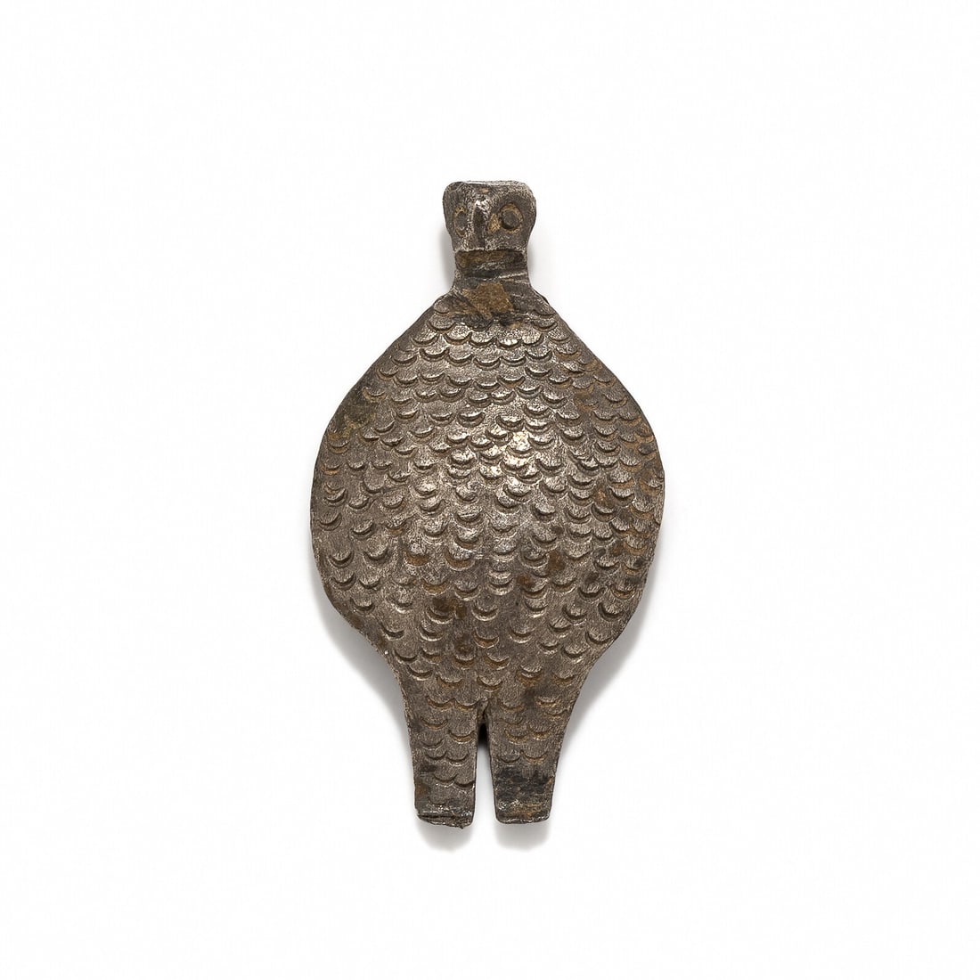 A Greek Bronze Owl: A Greek Bronze Owl Height 3.6 cm (1 3/8 inches).